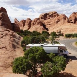 Unser Platz auf dem Campground im Arches Nationalpark